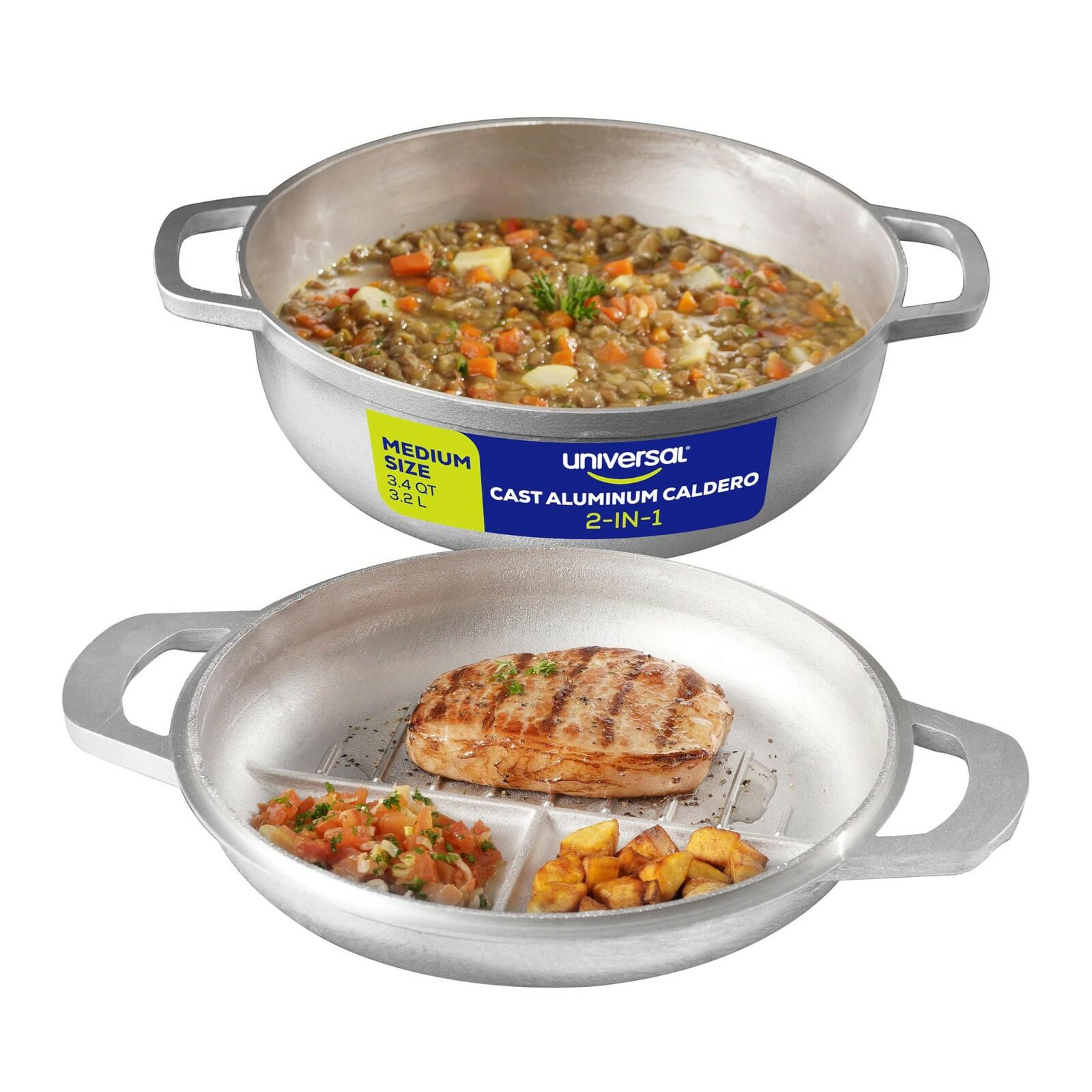 Universal 2-in-1 Caldero (9.4 inch/24 cm), Versatile Dutch Oven Pot with Lid,