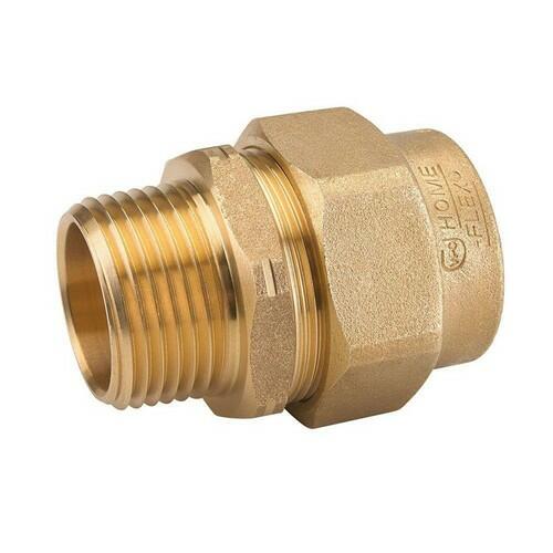 HomeFlex 11-436-010 1-Inch Brass Corrugated Stainless Steel Tubing x MIPT Male