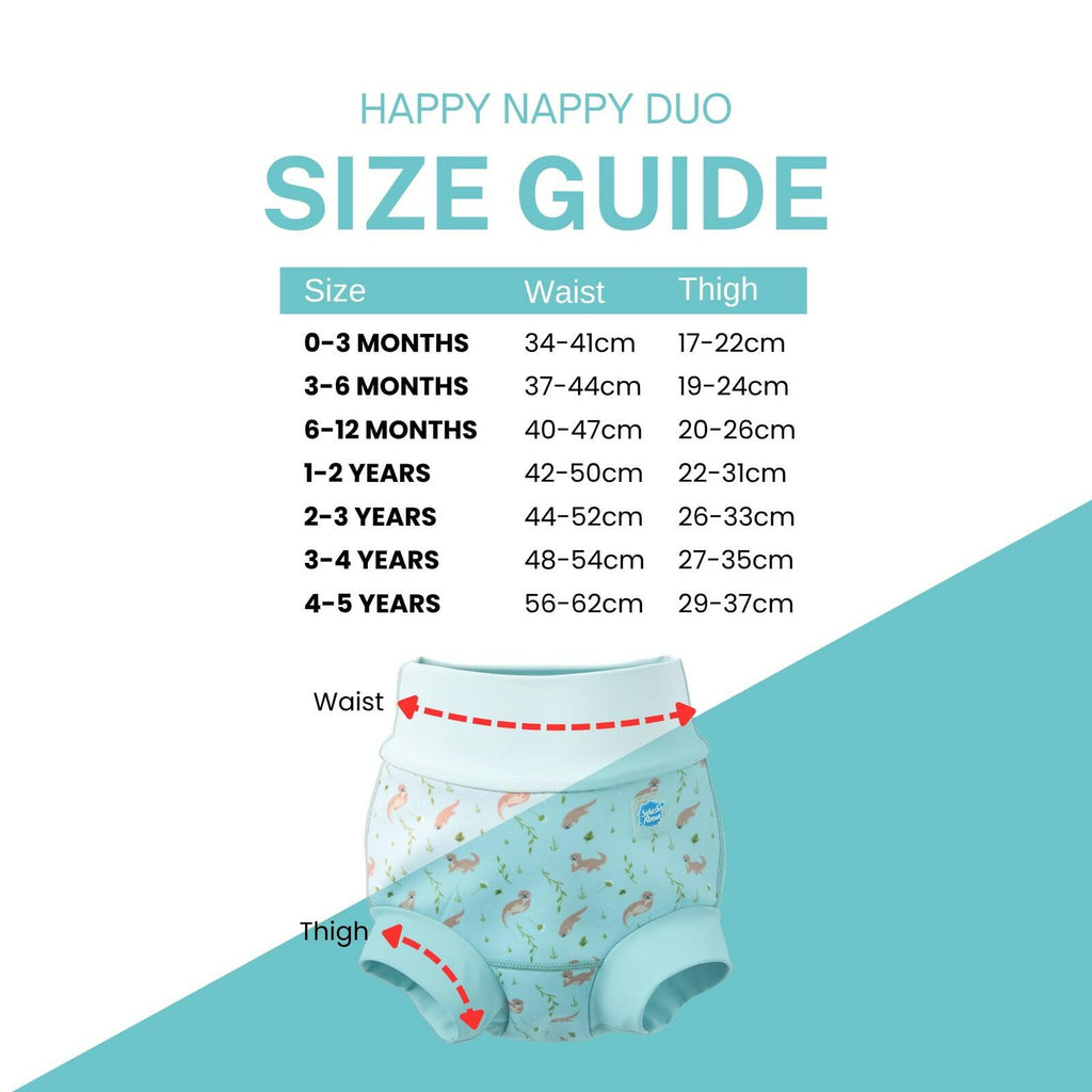Splash About Happy Nappy Duo, Playful Otters, 3-6 Months medium