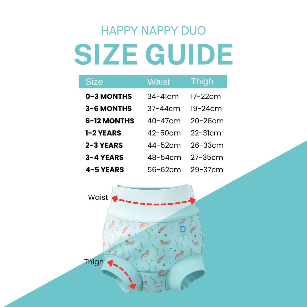 Splash About Happy Nappy Duo, Playful Otters, 3-6 Months medium