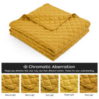 Safonory Mustard Yellow Quilt Full/Queen Size - Summer Soft Lightweight