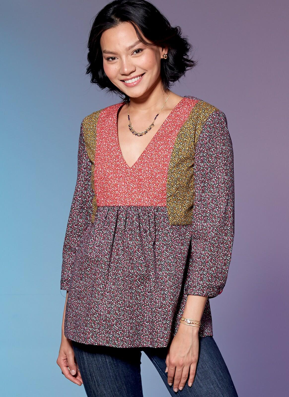 McCall Patterns Misses V Square-Neck Top/Tunic and Dresses