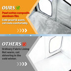 OPEN BOX Medium Weatherproof Heated Cat Houses for Outdoor Cats - Insulated Cat