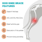 GoGoPaw SMALL Dog Knee Brace for Torn ACL Hind Leg–Adjustable Support Dog Leg