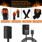 5V Charger for ORORO Battery, USB-C Power Adapter Cord Compatible with ORORO