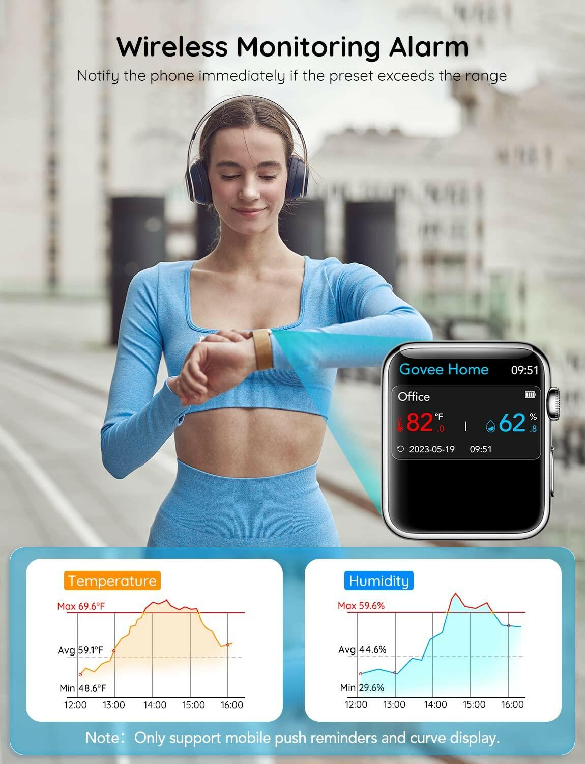 Govee WiFi Thermometer Hygrometer H5103, Indoor Bluetooth Temperature Humidity