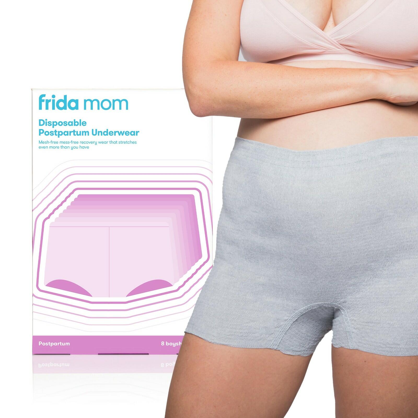 8 Count Frida Mom Women's Postpartum Underwear, Disposable Boyshort Underwear,