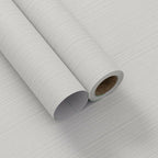 Cozydeco 24"x394" Light Grey Grasscloth Wallpaper Peel and Stick Faux Linen
