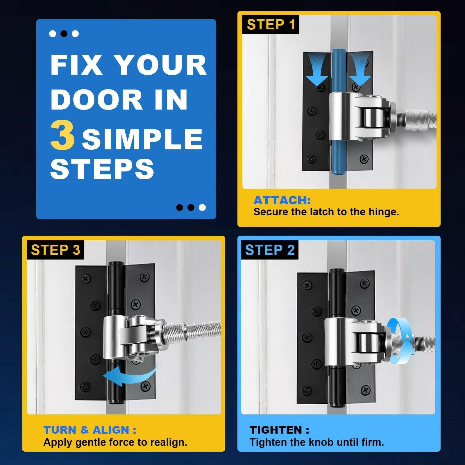 Jourcyna Upgraded Door Hinge Adjustment Tool, Adjustable Hinges Wrench,