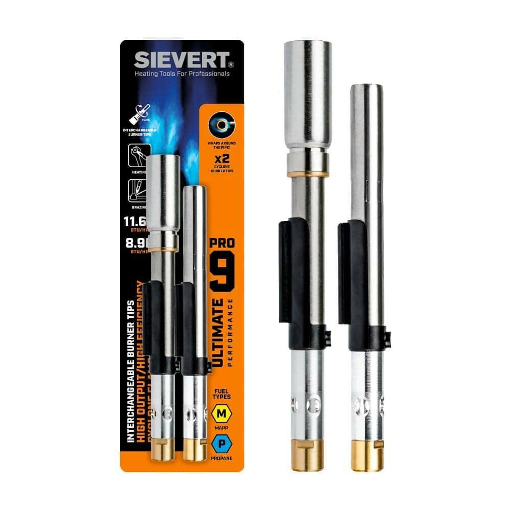 SIEVERT Pro 9 Interchangeable Burner Tips Plumber Set (Fuel Not Included) 892001