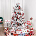 Super Holiday Christmas Ball Ornaments, 33PCS Red Clear Shatterproof Plastic