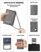 Stouchi AirTag Passport Wallet, Grey, Unisex, Faux Leather, RFID Blocking,