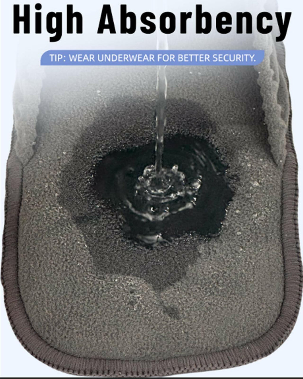 Oiomniv 2pcs Men's Reusable Incontinence Pads – Ultra Soft Fleece, Highly