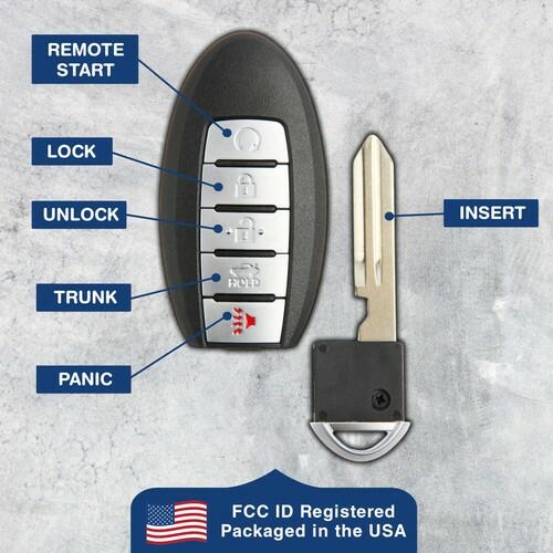 KeylessOption Keyless Entry Remote Car Smart Key Fob for Nissan Altima Maxima