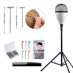 Klvied Reinforced Wig Stand Tripod Mannequin Head Stand, Adjustable Holder for