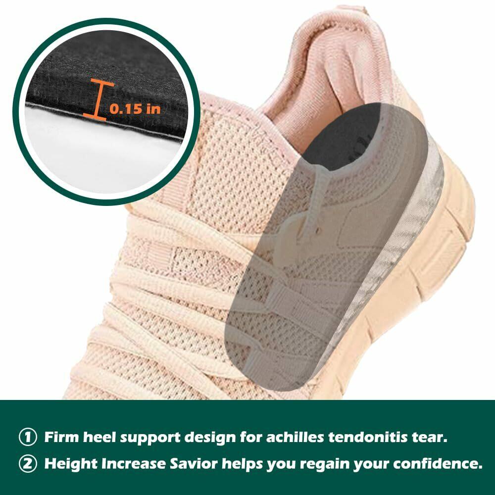 Dr. Shoesert Height Increase Insoles for Men and Women Wool Felt Gel Heel (1.0'