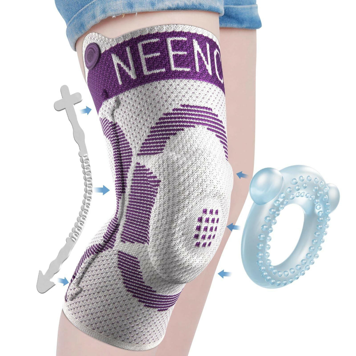 NEENCA Kids Knee Brace Sleeve, Youth Knee Compression Sleeve for Children - Boys