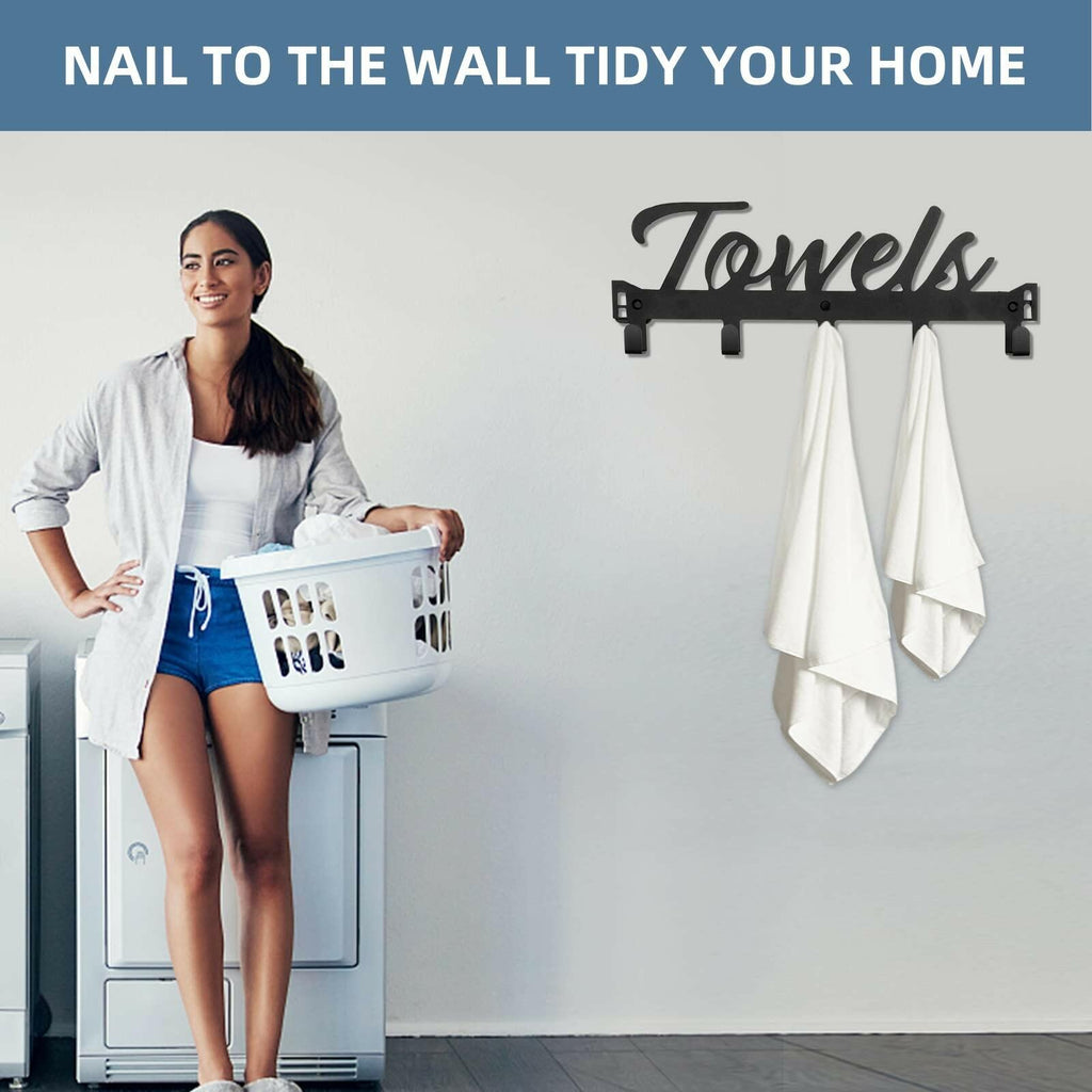 Azmoncy Over The Door Hooks, Towel Rack Towel Hooks for Bathroom, Towel Holder