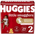 29 Ct Huggies Size 2 Diapers, Little Snugglers Baby Diapers, Size 2 (12-18 lbs)