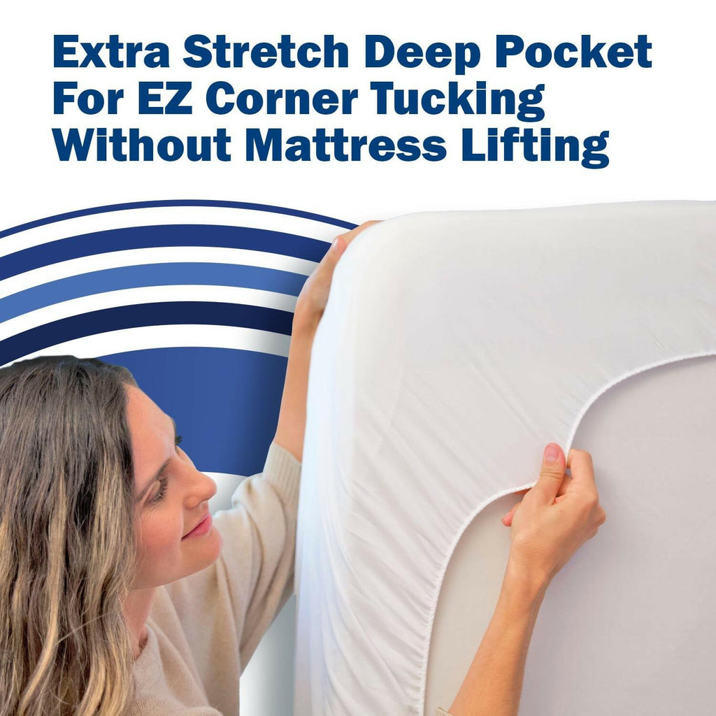 CleanRest Waterproof Mattress Fitted Sheet Protector, Ultimate Defense Against