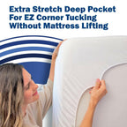 CleanRest Waterproof Mattress Fitted Sheet Protector, Ultimate Defense Against