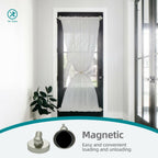 WL.Rocaille Magnetic Curtain Rods for Metal Doors and Window, Multi-Use
