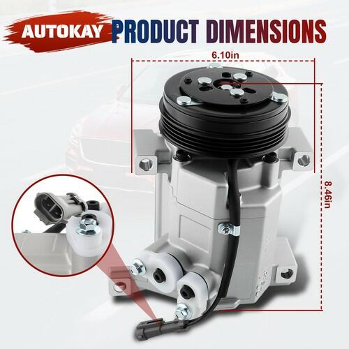 AUTOKAY AC Compressor with Clutch Chevy GMC Cadillac Escalade CO29002C