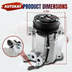 AUTOKAY AC Compressor with Clutch Chevy GMC Cadillac Escalade CO29002C