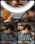 Sensyne 10'' Ring Light with 50'' Extendable Tripod Stand, LED Circle Lights