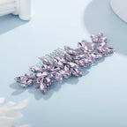 Teyglen Dainty Purple Rhinestone Hair Comb - Luxurious Shiny Bridal and Wedding