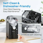 Slushie Machine For Home 15-60mins - Slushy Machine Maker No Ice Needed Self Cleaning, Drink Machine,6 Preset Programs One-Touch Reservation, Self-Clean, For Margaritas FrappéS And More