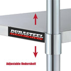 DuraSteel Galvanized Under Shelf for Work Tables 30" x 36"  Extra Adjustable