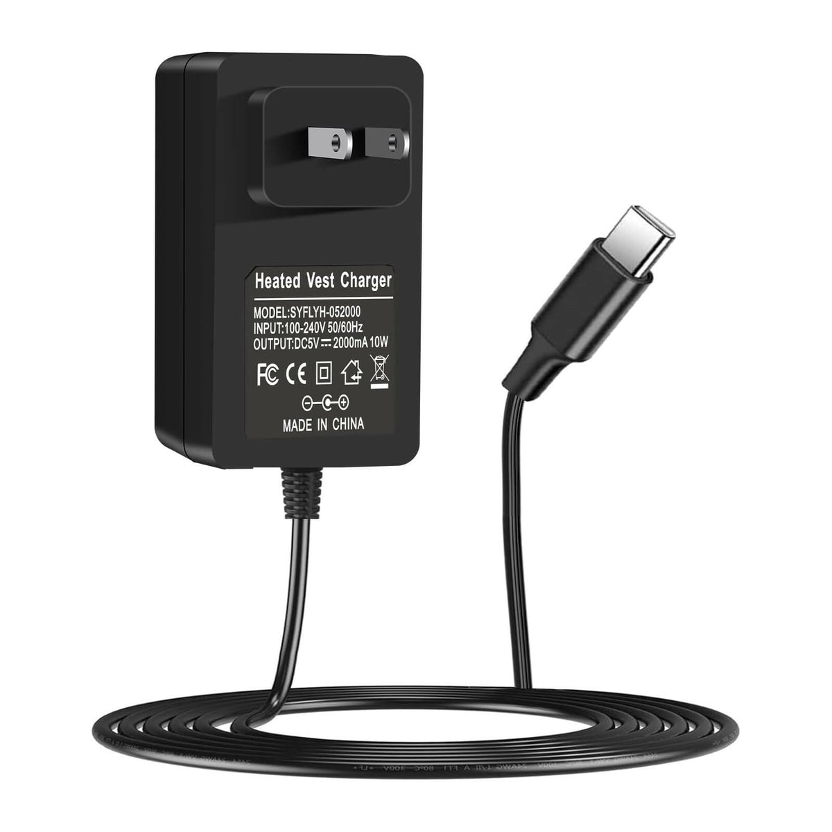 5V Charger for ORORO Battery, USB-C Power Adapter Cord Compatible with ORORO
