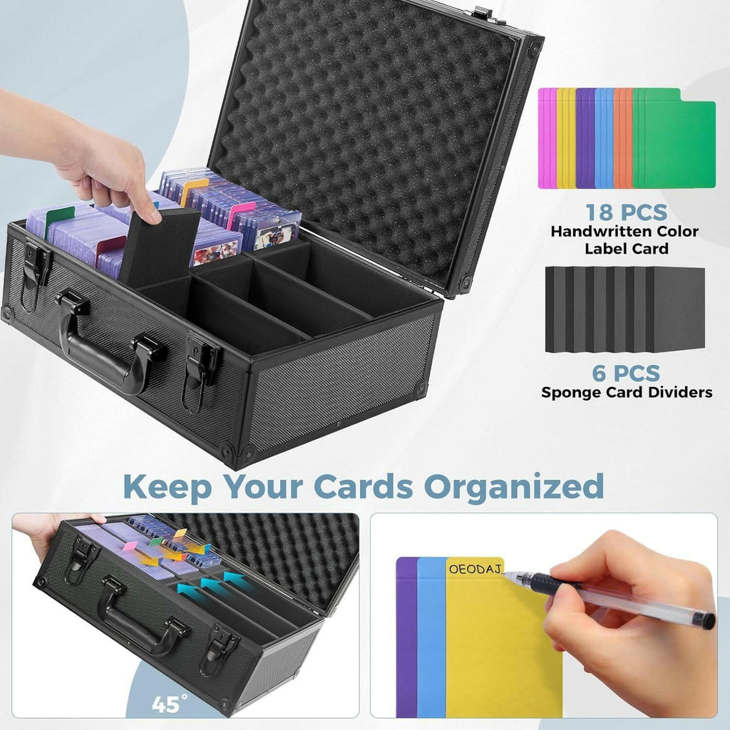 OEODAJ Top Loader Storage Box, Trading Card Case for 3x4 Sports Cards