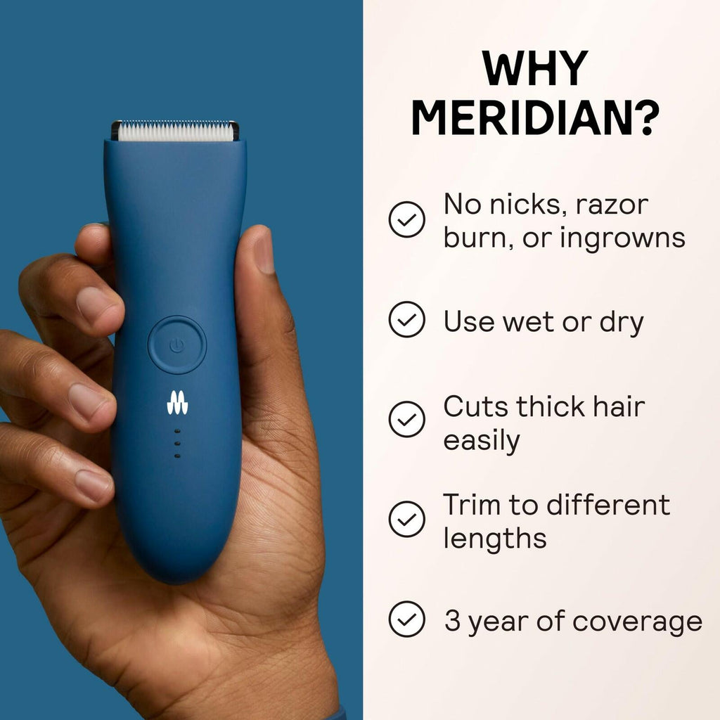 MERIDIAN The Trimmer Original - Body Hair Trimmer for Men, Electric Shaver for