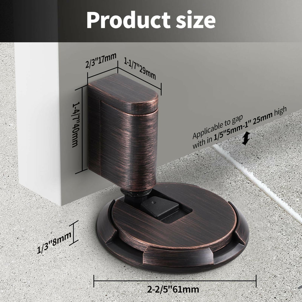 Yagman 3 Pack Windproof Door Stoppers Adjustable Bottom of Door Holder No