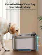 FEELNEEDY 3 Gal Stainless Steel Dog Water Fountain for Large Dog, Pet Water