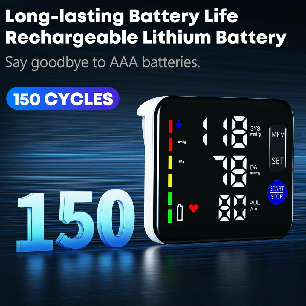 GUAEVER Blood Pressure Monitor Rechargeable Upper Arm Blood Pressure Monitors