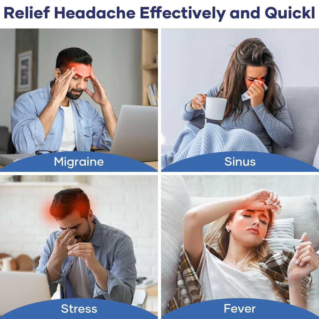 Qnoon Migraine Relief Cap, Headache Relief Cap Mask Products, Cooling Odorless
