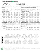 Vogue Patterns Misses' Princess Seam Tops With Flared Sleeve Variations, Green