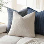 Foindtower 24 x 24 Inch Decorative Textured Boucle Throw Pillow Covers Accent