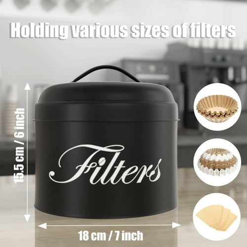 APOIMNA Coffee Filter Holder with Lid, Basket Storage Container for Counter,