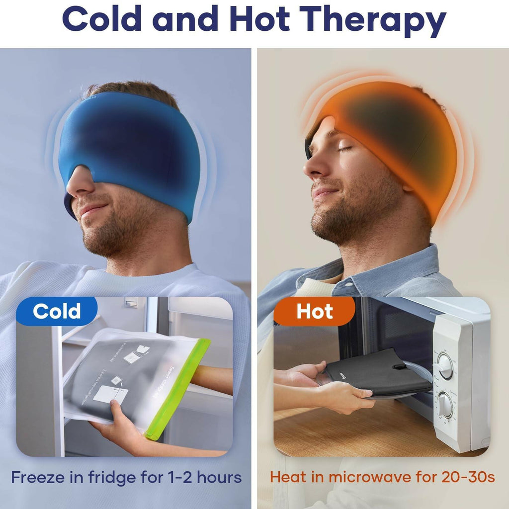 Qnoon Migraine Relief Cap, Headache Relief Cap Mask Products, Cooling Odorless