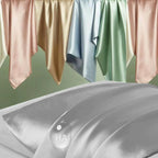 Silk Pillowcase 2 Pack, Mulberry Silk Pillow Cases Queen Size Set of 2, Anti