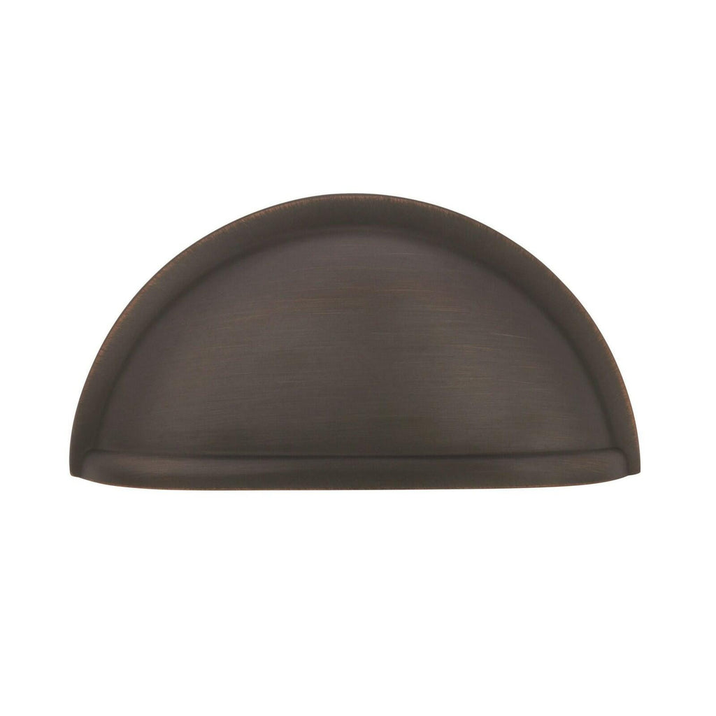 5 Pack Amerock | Cabinet Cup Pull | Oil Rubbed Bronze | 3 inch (76 mm) Center to