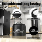 APOIMNA Coffee Filter Holder with Lid, Basket Storage Container for Counter,