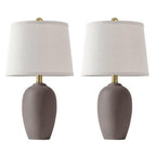 AIEAMPDO 21'' Set of 2 Farmhouse Ceramic Small Table Lamps for Living Room