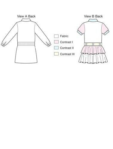 Kwik Sew K3832 Dropped Waist Shirt Dresses Sewing Pattern, Size XS-S-M-L-XL