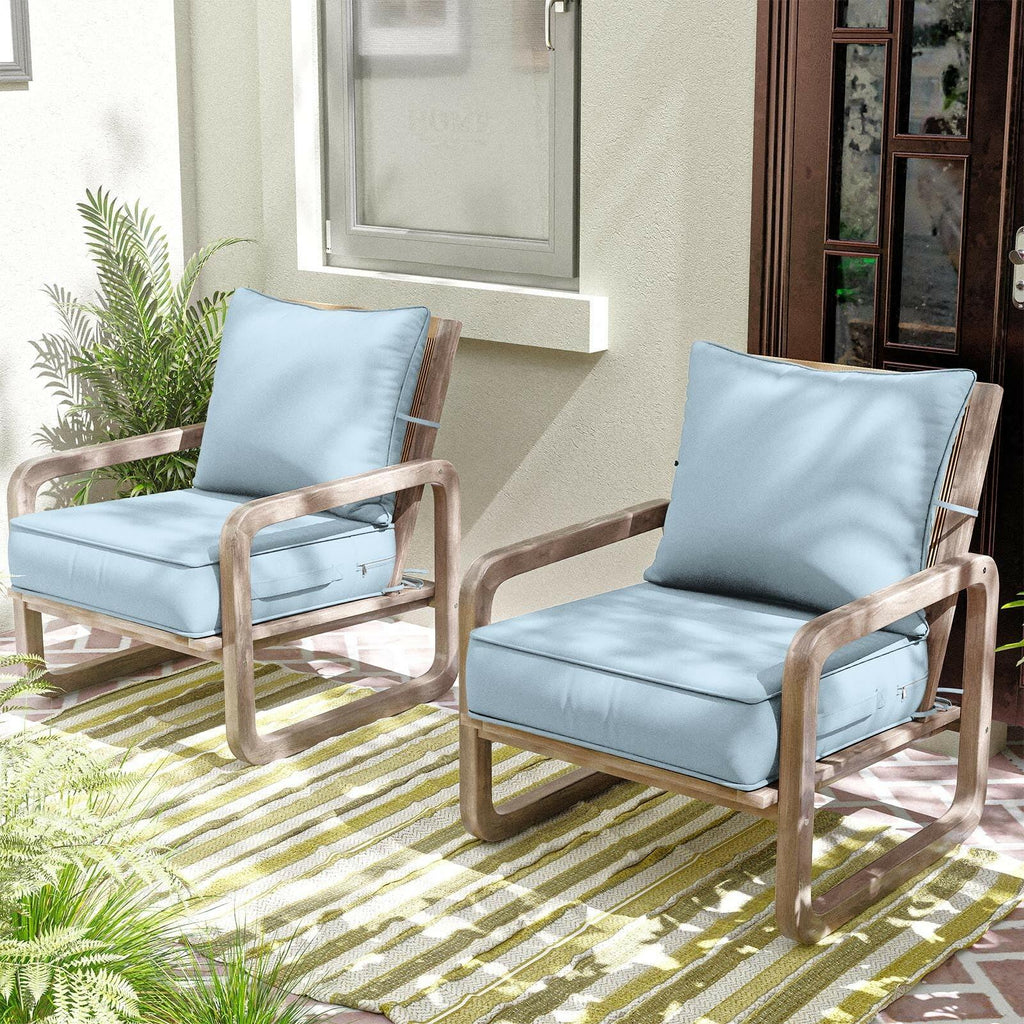 Snubbull Outdoor Patio Chair Cushions Set 22 L X 22 W X 4 H Waterproof & Fade