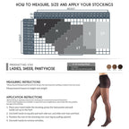 Truform Sheer Compression Pantyhose, 8-15 mmHg, Women's Shaping Tights, 20